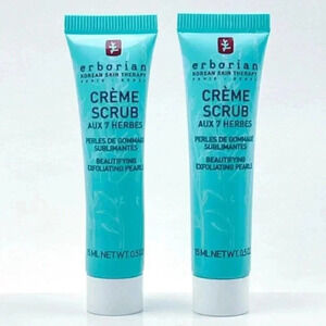 Erborian Korean Skin Therapy Beautifying Exfoliating Pearl Creme Scrub x2